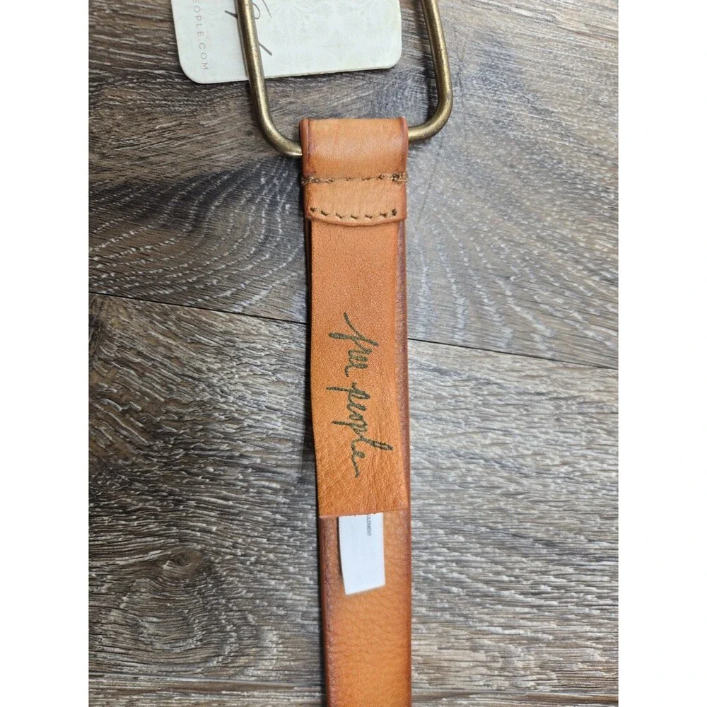 NEW - Free People Full Grain Cow Leather Hip Waist Belt Brown ALL Sizes S/M/L/XL